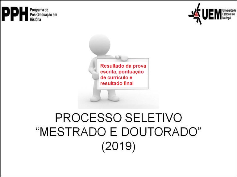 Resultado da prova escrita, pontuação de currículo e resultado final